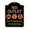 Signmission Designer Series-No Outlet No Trespassing Or Soliciting With No Car And No U-tu, 24" H, BG-1824-9968 A-DES-BG-1824-9968 - alternate 1